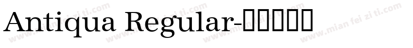 Antiqua Regular字体转换